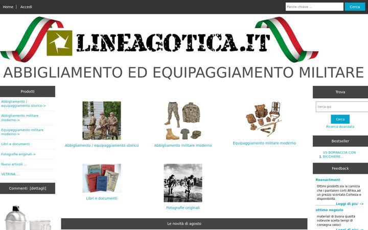 Screenshot of lineagotica.it