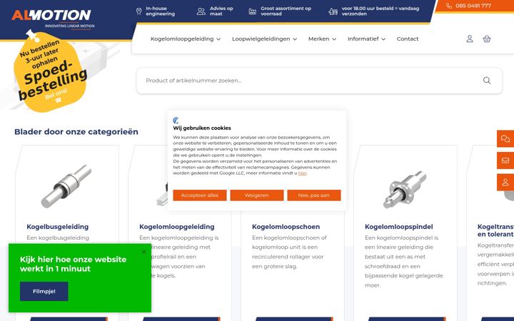 Snímek obrazovky lineairegeleiding.nl