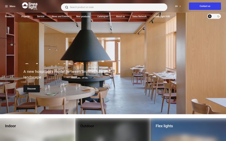 Screenshot of linealight.com