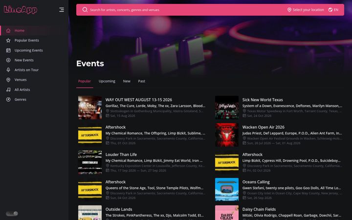Screenshot of lineapp.live