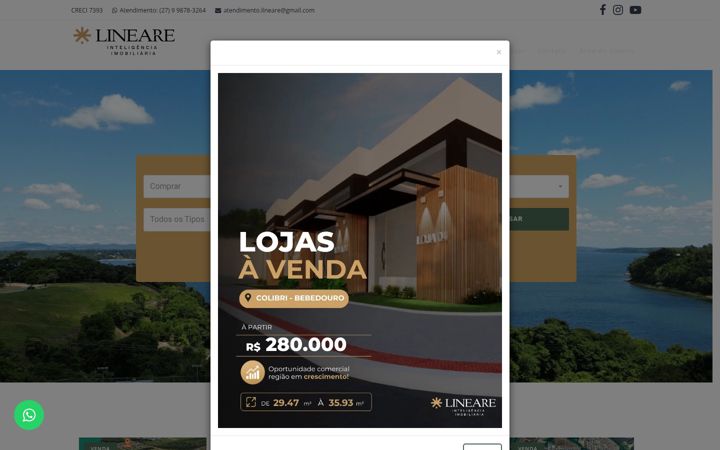 Screenshot of lineareimobiliaria.com.br