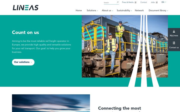Screenshot of lineas.net