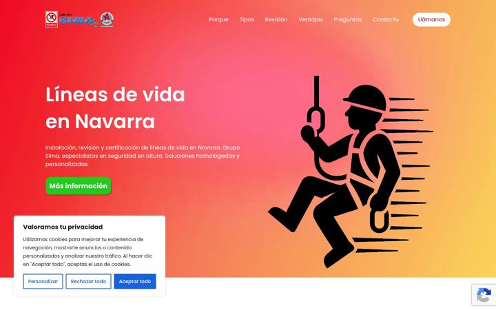 Screenshot of lineasdevidanavarra.com