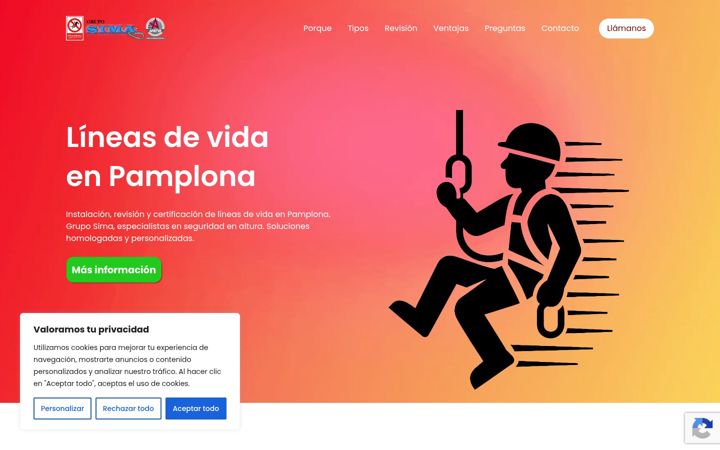 Screenshot of lineasdevidapamplona.com