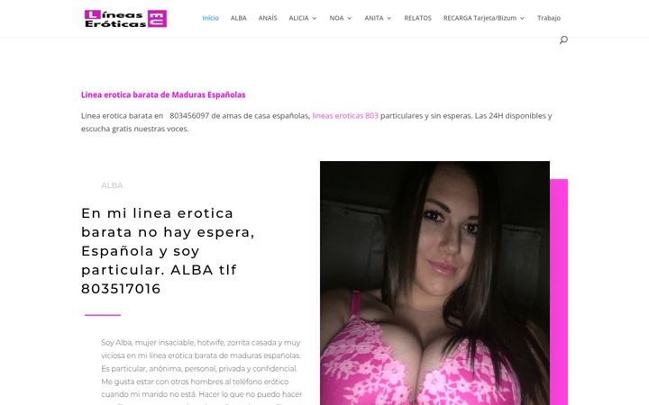 Screenshot of lineaseroticas.eu