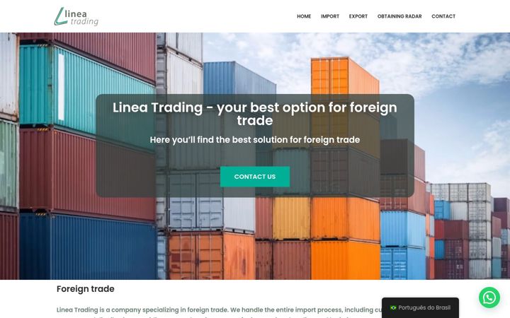 Screenshot of lineatrading.com.br