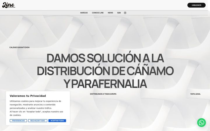 Screenshot of linedistribuciones.com