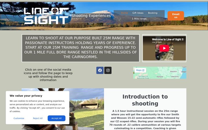 Screenshot of lineofsight.org.uk