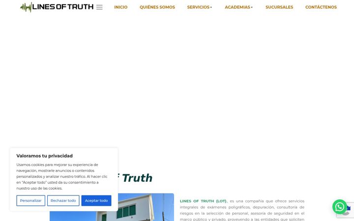 Screenshot of linesoftruth.com