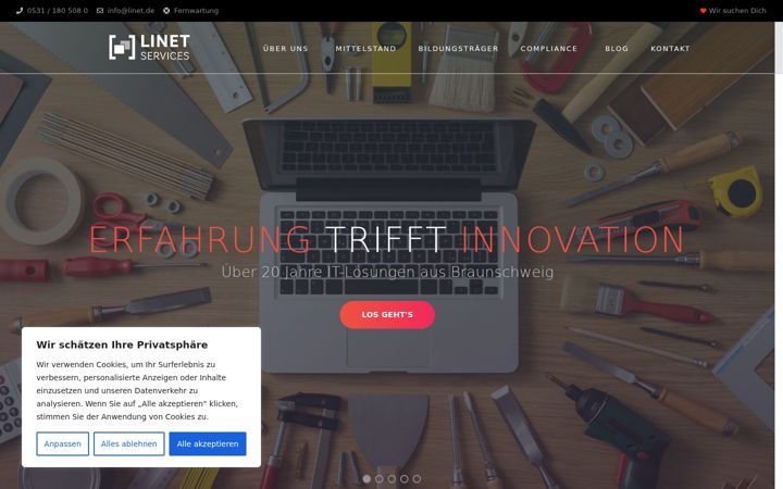 Screenshot of linet-services.de