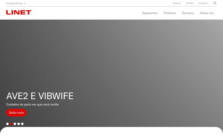 Screenshot of linetbrasil.com