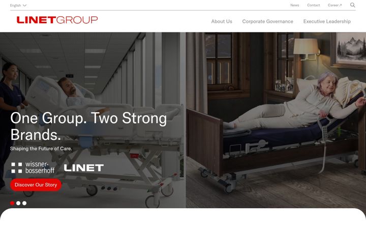 Ekraanipilt saidist linetgroup.com