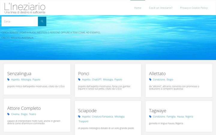 Screenshot of lineziario.com