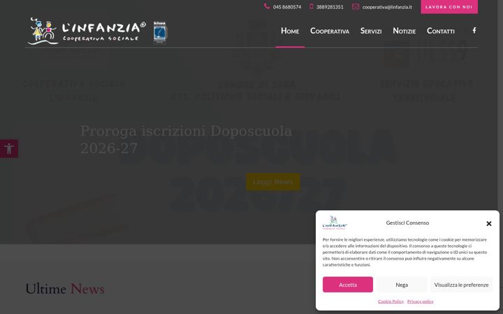 Screenshot of linfanzia.it