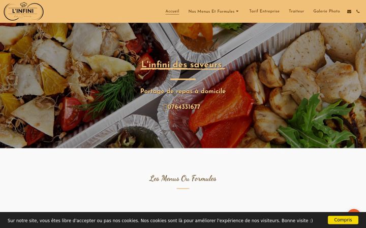 Screenshot of linfini-des-saveurs.fr