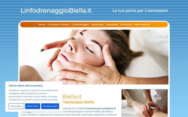 Screenshot of linfodrenaggiobiella.it