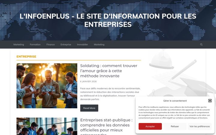 Screenshot of linfoenplus.fr