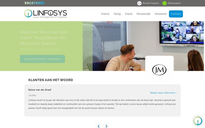 Screenshot of linfosys.com