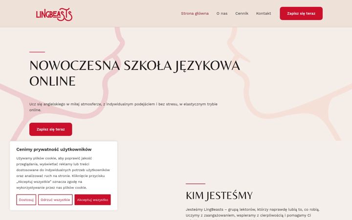 Screenshot of lingbeasts.pl