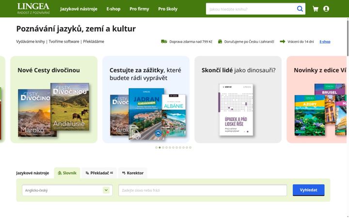 Screenshot of lingea.cz