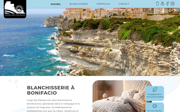 Screenshot of lingedesfalaises.fr