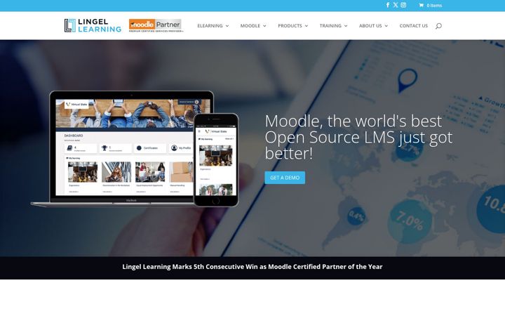 Screenshot of lingellearning.com