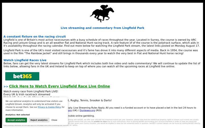 Screenshot of lingfield-stream.co.uk