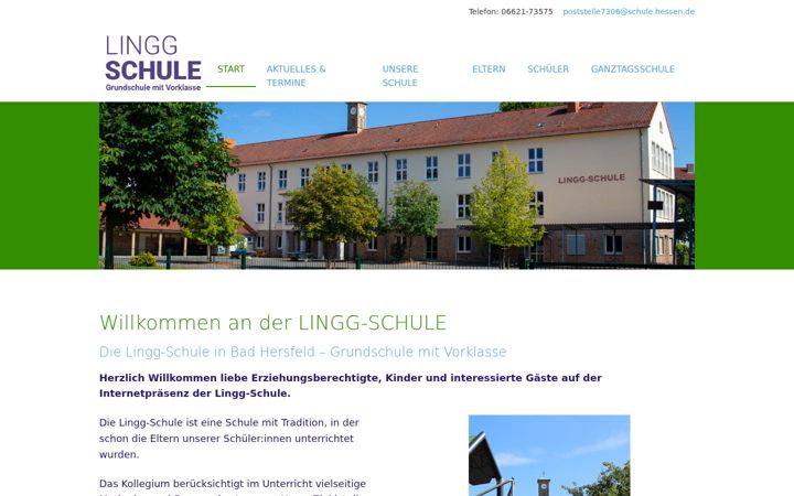 Screenshot of lingg-schule.de
