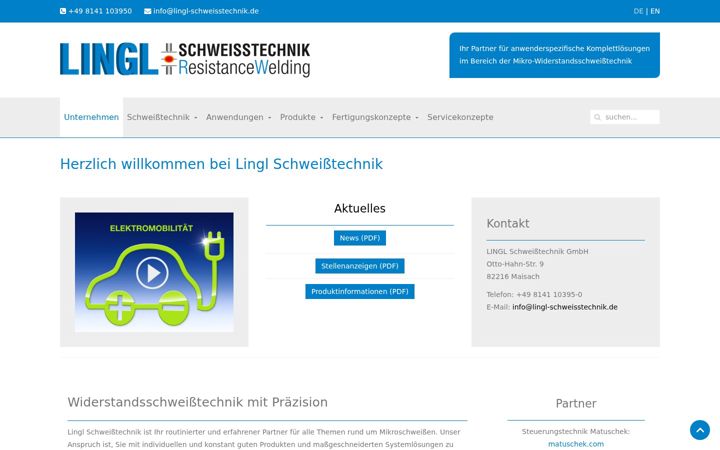 Screenshot of lingl-schweisstechnik.de