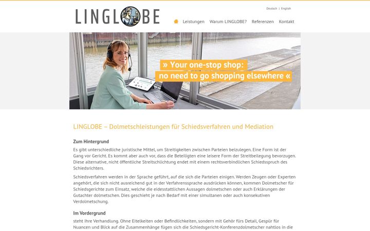 Screenshot of linglobe.de