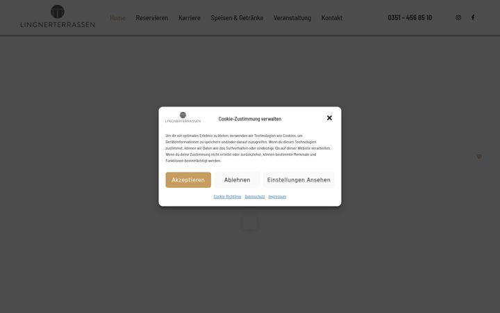 Screenshot of lingnerterrassen.de