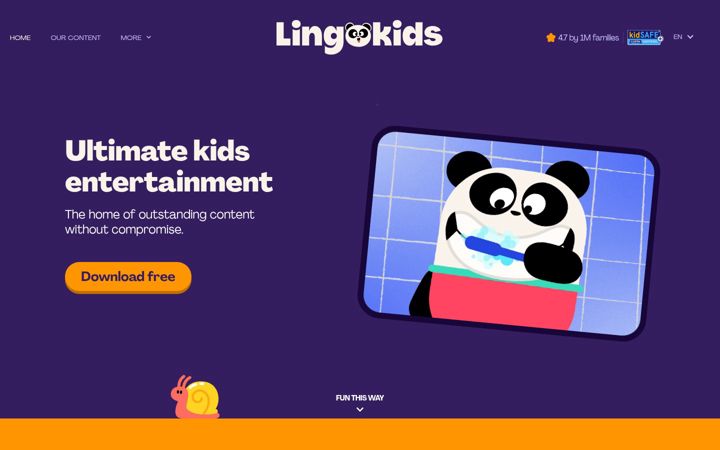 Ekrānuzņēmums no lingokids.com