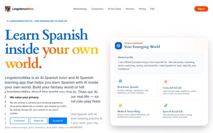 Screenshot of lingolenco.com