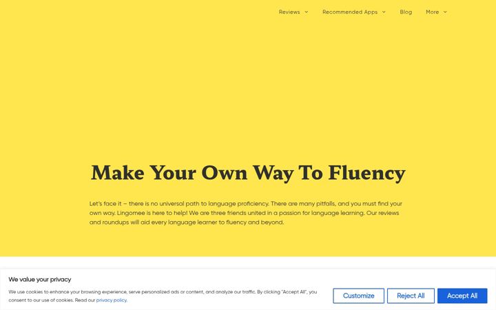 Screenshot of lingomee.com