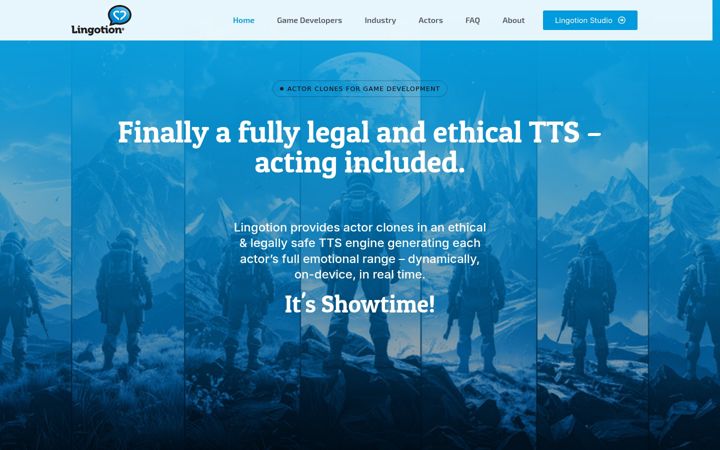 Screenshot of lingotion.com