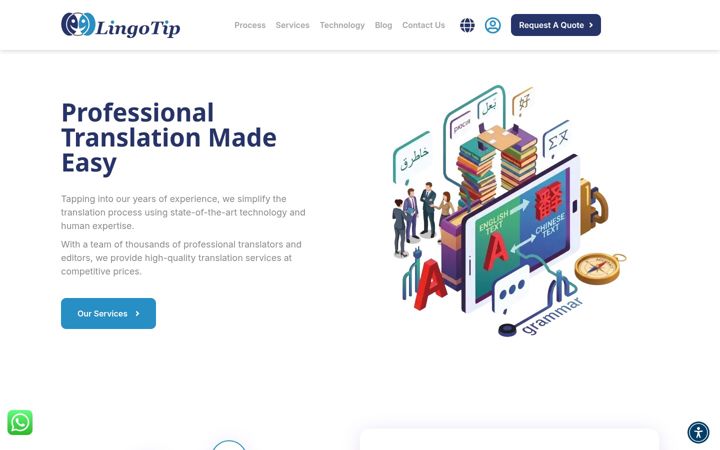 Screenshot of lingotip.com