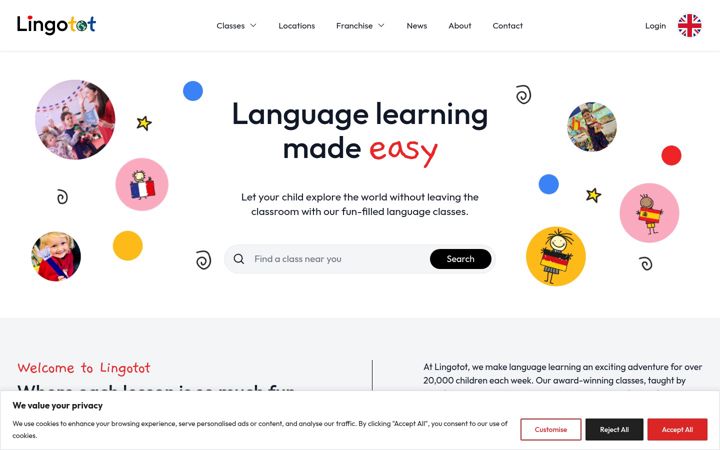 Screenshot of lingotot.com