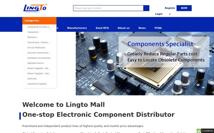 Screenshot of lingto-elec.com