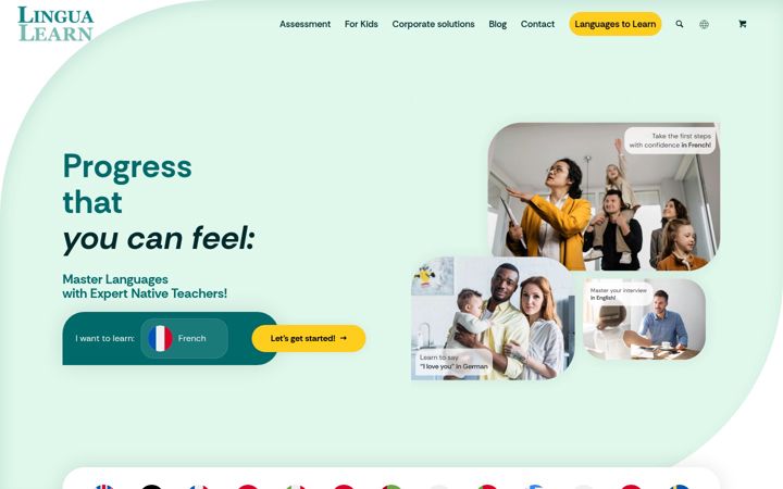 Screenshot ta' lingua-learn.ch