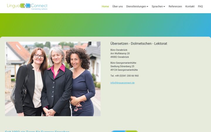 Screenshot of linguaconnect.de