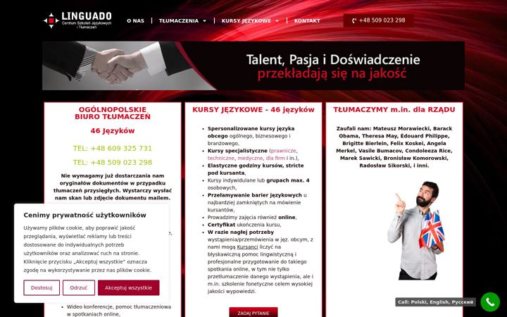 Screenshot of linguado.pl