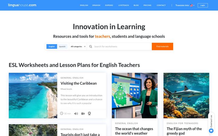 Screenshot of linguahouse.com
