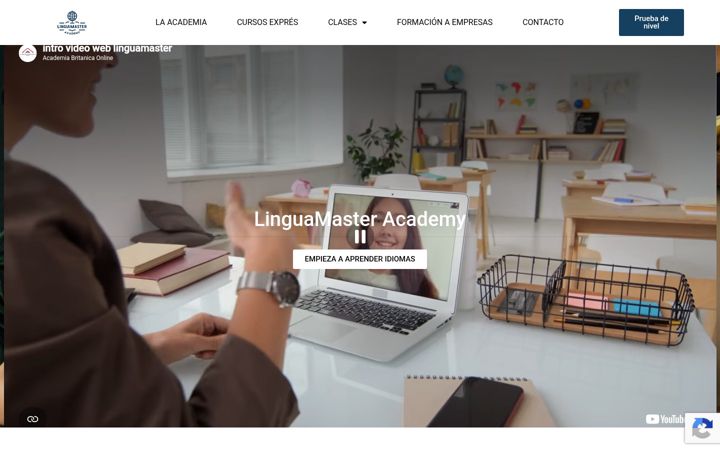 Captură de ecran a linguamasteracademy.es