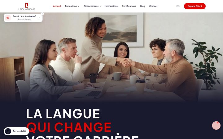 Screenshot of linguaphone.fr
