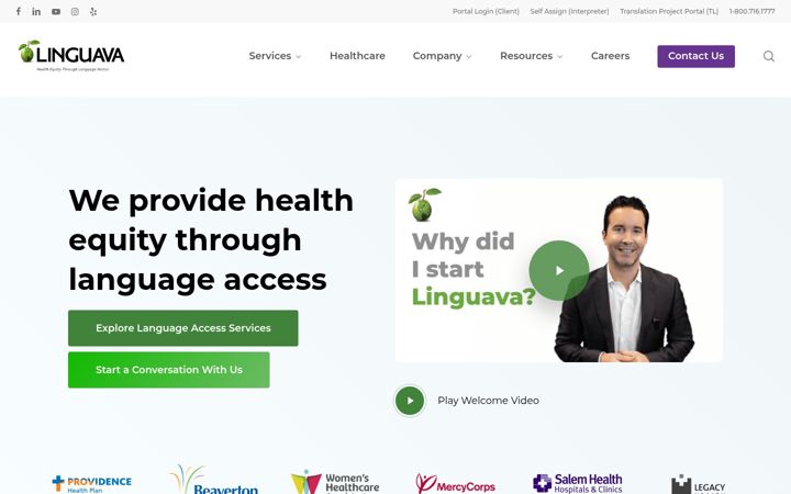 Screenshot of linguava.com