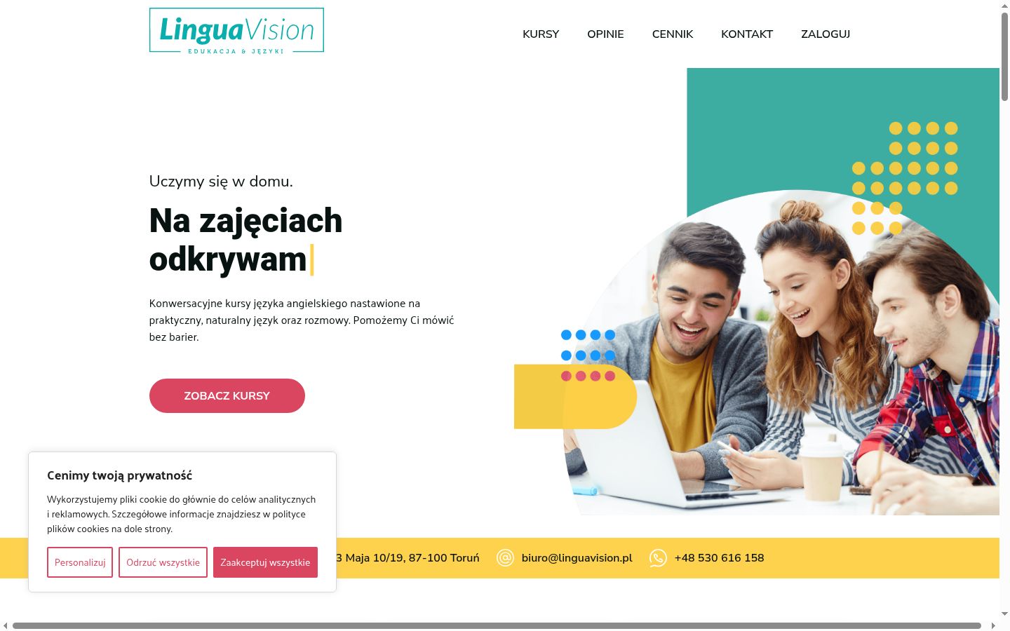 Screenshot tal-banner tal-kunsens muri qabel kwalunkwe interazzjoni