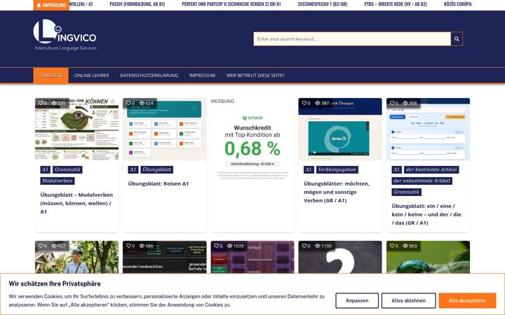 Screenshot of lingvico.net
