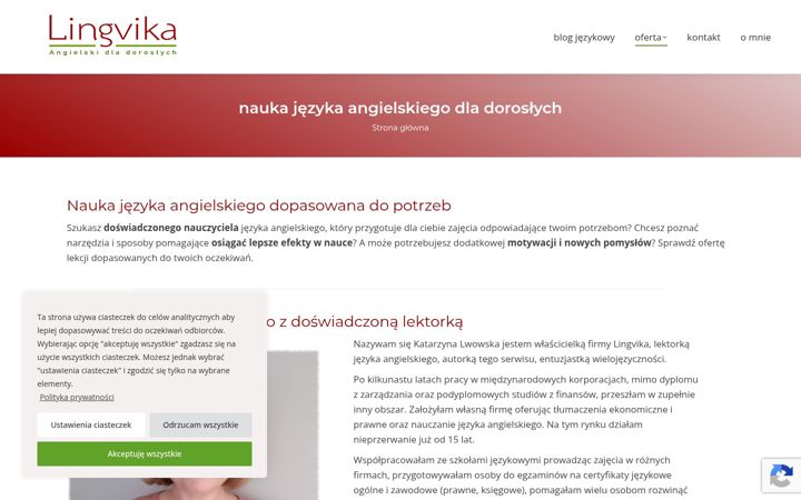 Screenshot of lingvika.pl