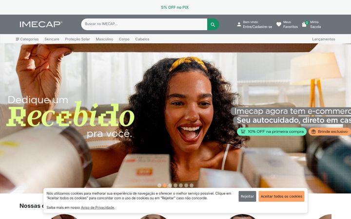 Screenshot of linhaimecap.com.br