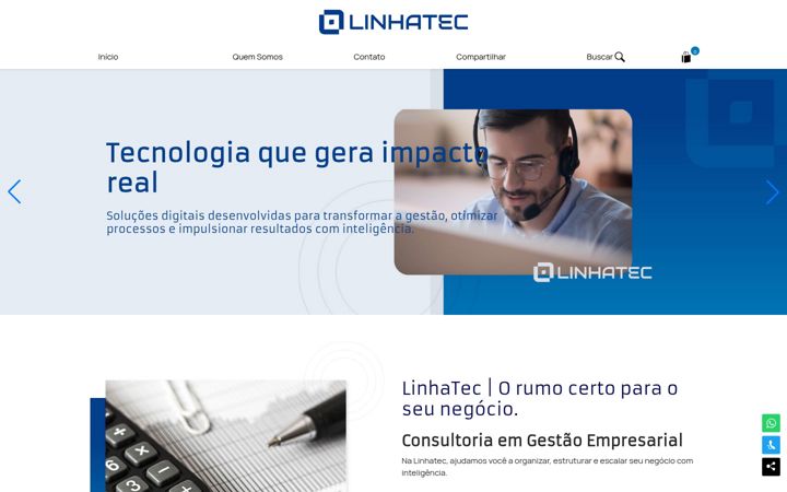Screenshot of linhatec.com.br